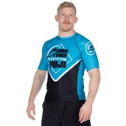 IMatt Sportswear Peak Judo Short Sleeved Rashguard Blue