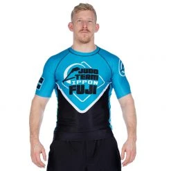 IMatt Sportswear Peak Judo Short Sleeved Rashguard Blue