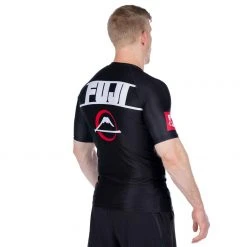 Fancy Skyline Judo Short Sleeve Rashguard Black