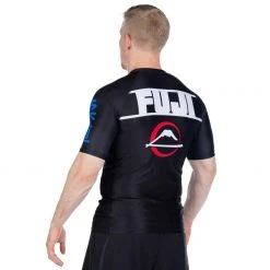 Fancy Skyline Judo Short Sleeve Rashguard Black