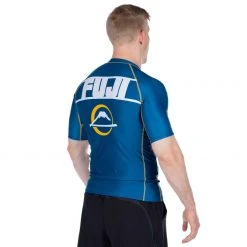 Fancy Skyline Judo Short Sleeve Rashguard Blue 9 Fancy Skyline Judo Short Sleeve Rashguard Blue