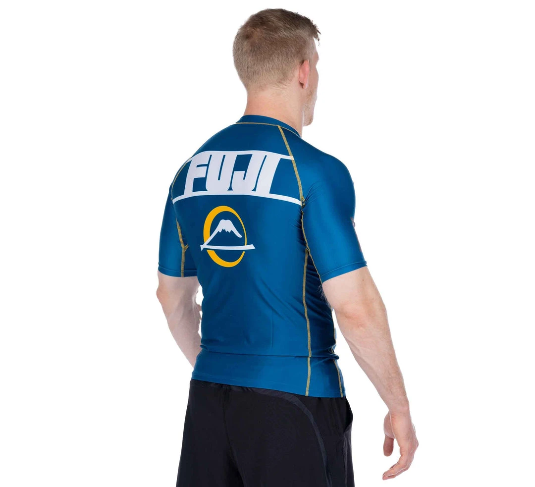 Fancy Skyline Judo Short Sleeve Rashguard Blue 4 Fancy Skyline Judo Short Sleeve Rashguard Blue