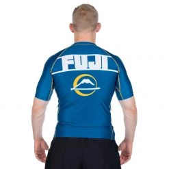 Fancy Skyline Judo Short Sleeve Rashguard Blue 11 Fancy Skyline Judo Short Sleeve Rashguard Blue