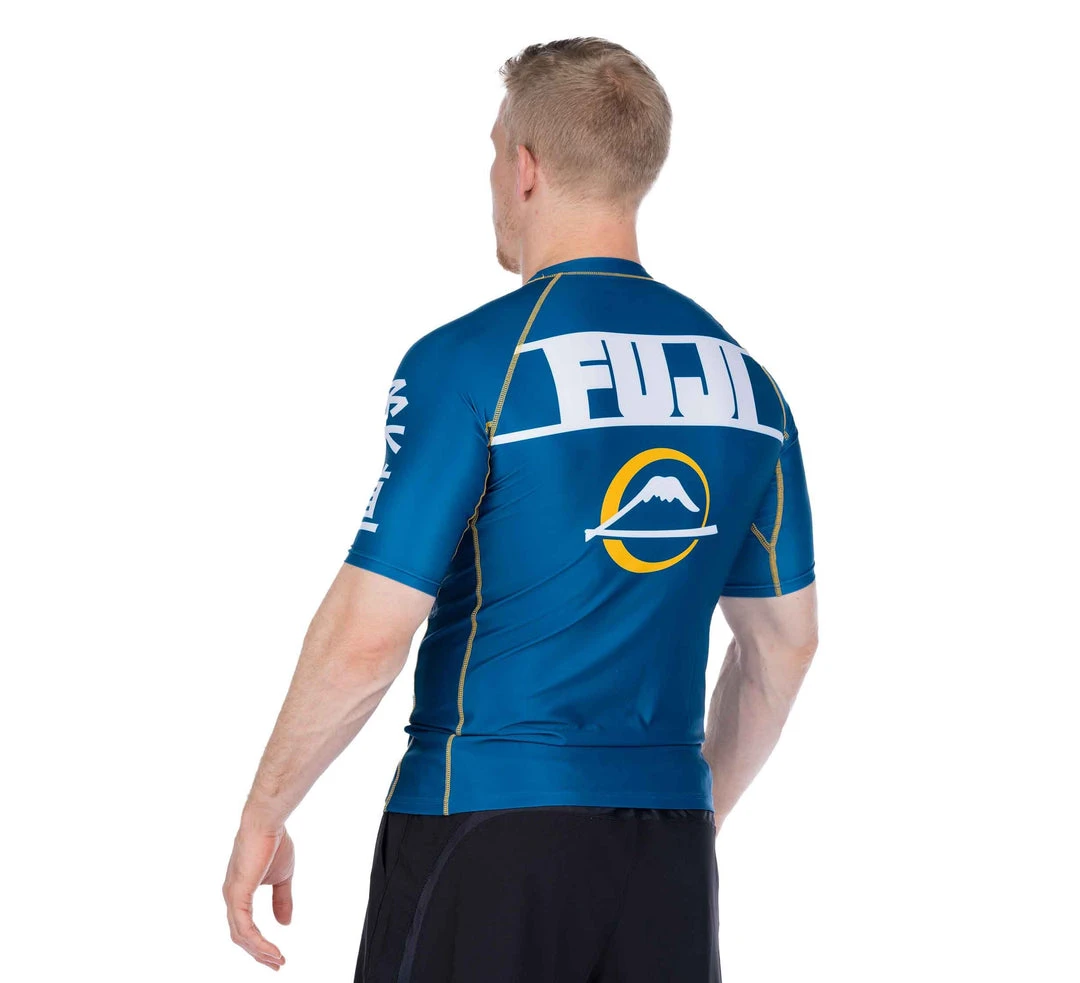 Fancy Skyline Judo Short Sleeve Rashguard Blue 5 Fancy Skyline Judo Short Sleeve Rashguard Blue