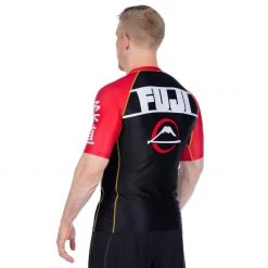 Fancy Skyline Judo Short Sleeve Rashguard Red