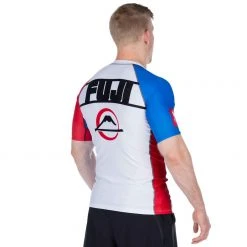 Fancy Skyline Judo Short Sleeve Rashguard White