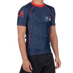 BFCM Team FUJI Short Sleeve Rashguard Blue [ADULT SIZES] Jiu Jitsu