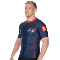 BFCM Jiu Jitsu Team FUJI Short Sleeve Rashguard Blue 8 BFCM Jiu Jitsu Team FUJI Short Sleeve Rashguard Blue