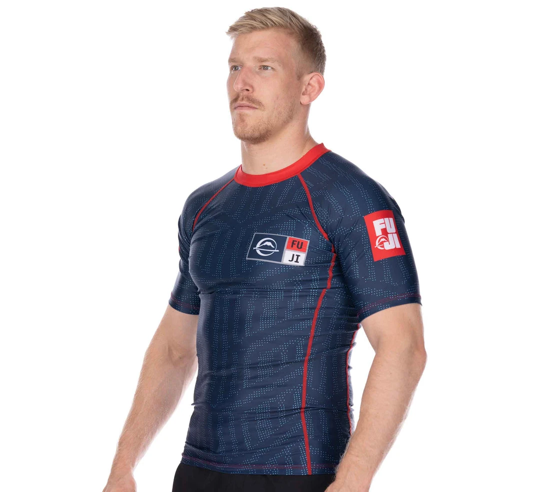 BFCM Jiu Jitsu Team FUJI Short Sleeve Rashguard Blue 3 BFCM Jiu Jitsu Team FUJI Short Sleeve Rashguard Blue