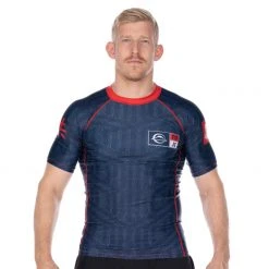 BFCM Jiu Jitsu Team FUJI Short Sleeve Rashguard Blue