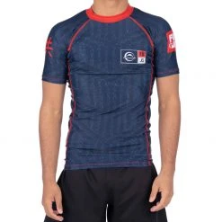 BFCM Team FUJI Short Sleeve Rashguard Blue [ADULT SIZES] Jiu Jitsu