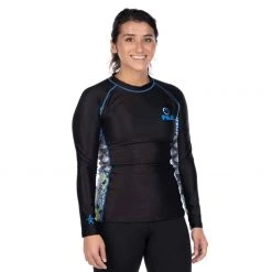 BFCM Kimono Womens Long Sleeve Rashguard Blue Jiu Jitsu