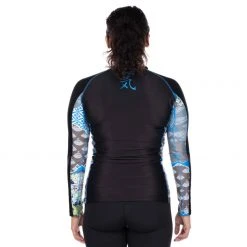 BFCM Kimono Kid's Long Sleeve Rashguard Blue Jiu Jitsu