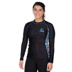 BFCM Kimono Womens Long Sleeve Rashguard Blue Jiu Jitsu
